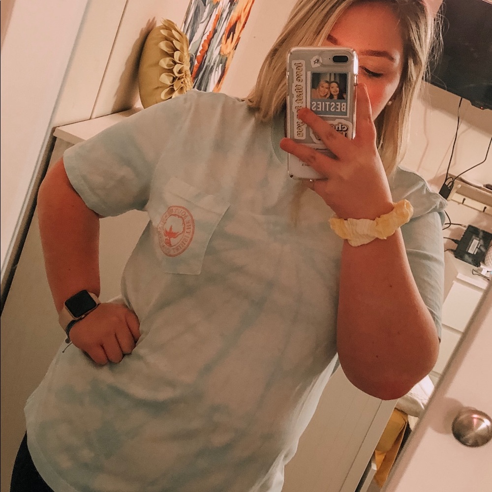 tye dye southern girl tshirt w/ pocket!